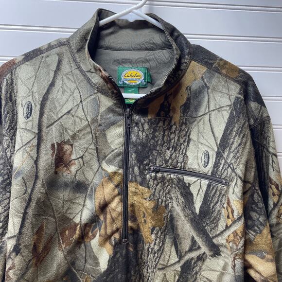 Cabela’s Scentlok Fleece 1/2 Zip Long Sleeve Pullover Size XL Realtree - Picture 3 of 16